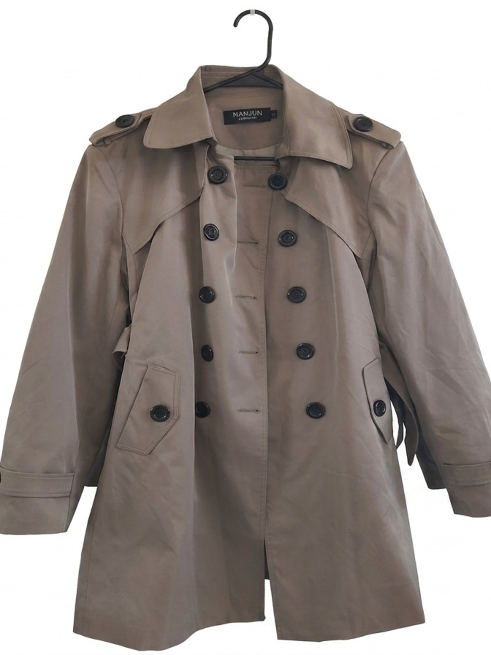 Classic Double-Breasted Taupe Trench Coat by Halogen - Picture 2 of 11
